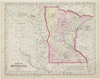 map of Minnesota with surrounding | Free Photo - rawpixel