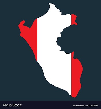 Map of peru with all main tourist attraction of vector image