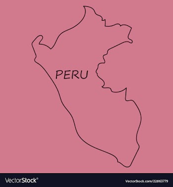 Map of peru with all main tourist attraction of vector image