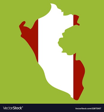 Map of peru with all main tourist attraction of vector image