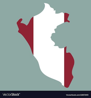 Map of peru with all main tourist attraction of vector image