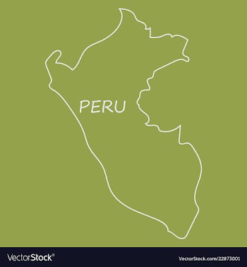 Map of peru with all main tourist attraction of vector image