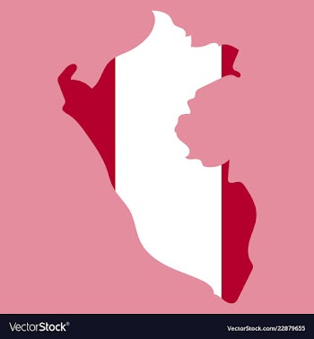 Map of peru with all main tourist attraction of vector image