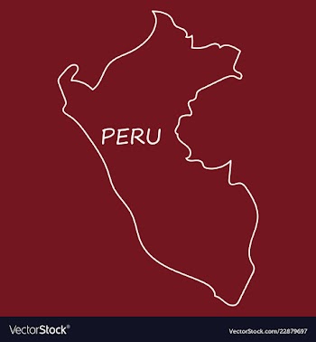 Map of peru with all main tourist attraction of vector image