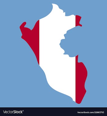 Map of peru with all main tourist attraction of vector image