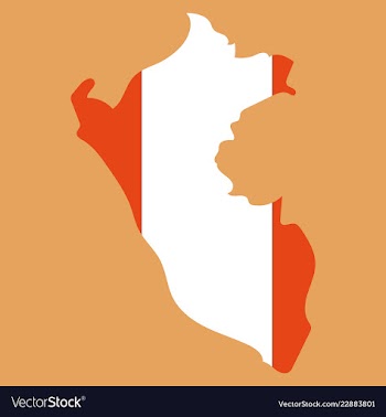 Map of peru with all main tourist attraction of vector image
