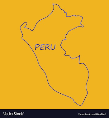 Map of peru with all main tourist attraction of vector image
