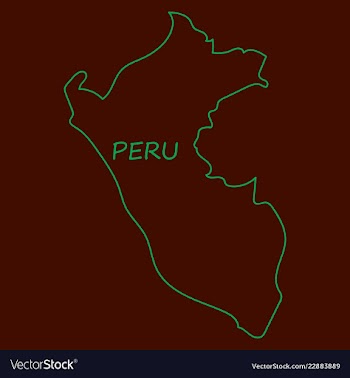 Map of peru with all main tourist attraction of vector image