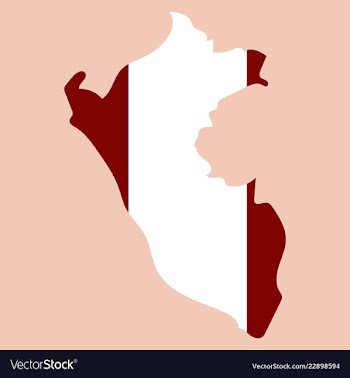 Map of peru with all main tourist attraction of vector image