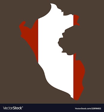 Map of peru with all main tourist attraction of vector image