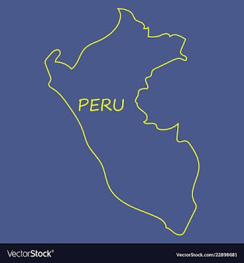 Map of peru with all main tourist attraction of vector image