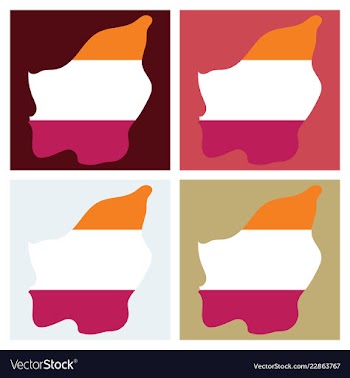 Map of san marino with flag isolated flag and map vector image