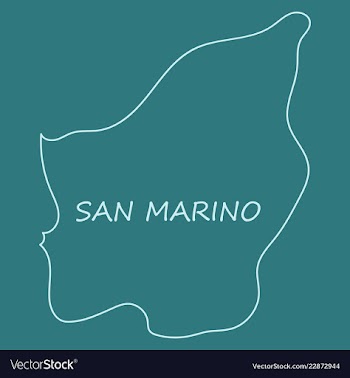 Map of san marino with flag isolated flag and map vector image