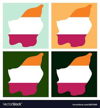 Map of san marino with flag isolated flag and map vector image