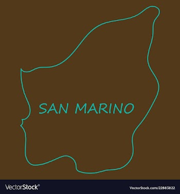 Map of san marino with flag isolated flag and map vector image