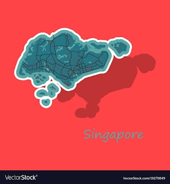 Map of singapore vector image