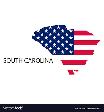 Map of south carolina usa travel and attractions vector image