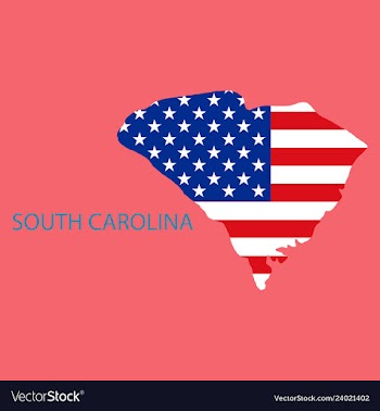Map of south carolina usa travel and attractions vector image