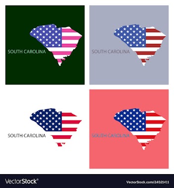 Map of south carolina usa travel and attractions vector image