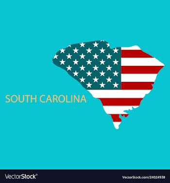 Map of south carolina usa travel and attractions vector image