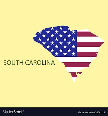 Map of south carolina usa travel and attractions vector image