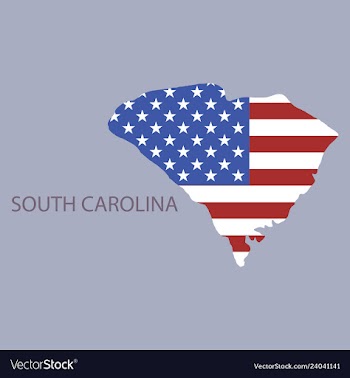Map of south carolina usa travel and attractions vector image