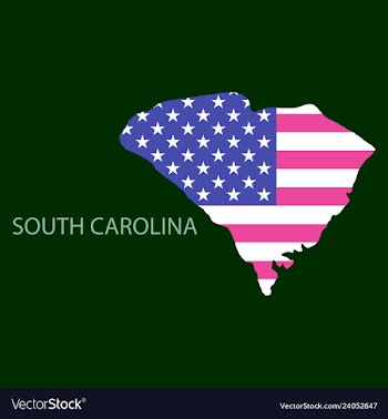 Map of south carolina usa travel and attractions vector image
