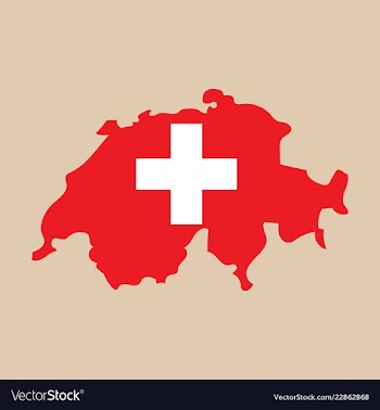 Map of switzerland vector image
