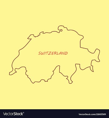 Map of switzerland vector image