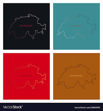 Map of switzerland vector image