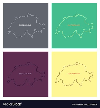 Map of switzerland vector image