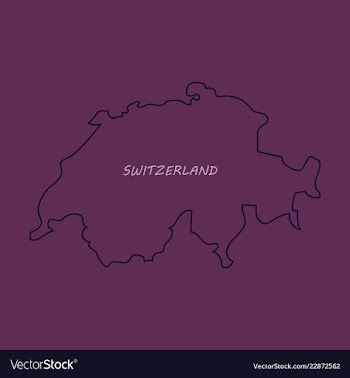 Map of switzerland vector image