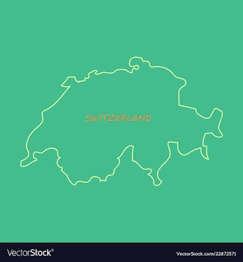 Map of switzerland vector image