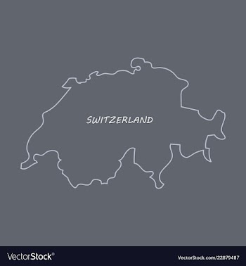 Map of switzerland vector image
