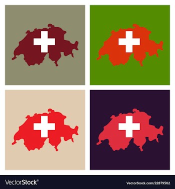 Map of switzerland vector image