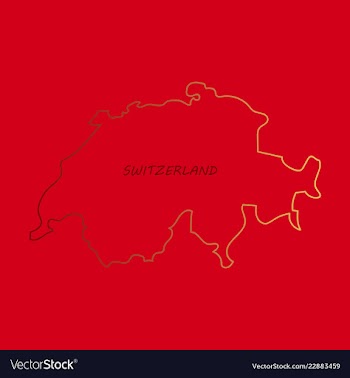 Map of switzerland vector image
