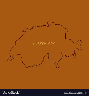 Map of switzerland vector image