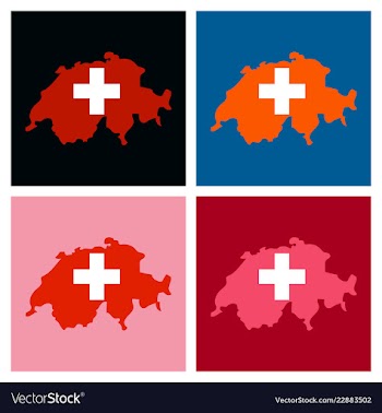 Map of switzerland vector image