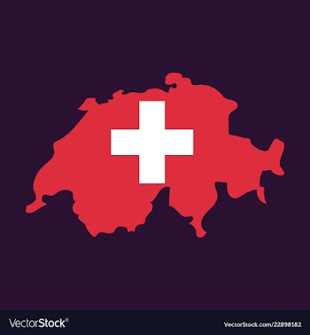 Map of switzerland vector image