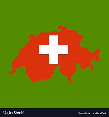 Map of switzerland vector image