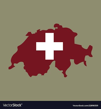 Map of switzerland vector image