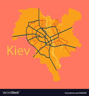 Map of the districts of kiev ukraine flat vector image