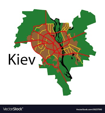 Map of the districts of kiev ukraine flat vector image