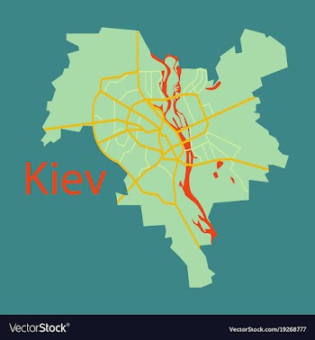 Map of the districts of kiev ukraine flat vector image