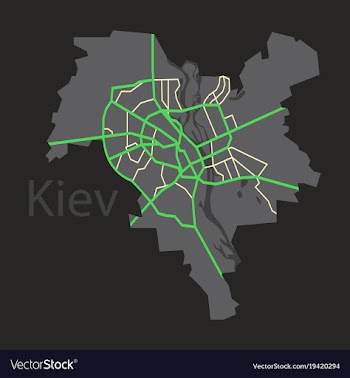 Map of the districts of kiev ukraine flat vector image