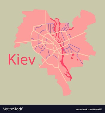 Map of the districts of kiev ukraine flat vector image