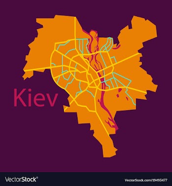 Map of the districts of kiev ukraine flat vector image