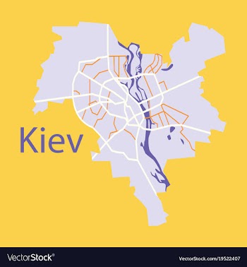 Map of the districts of kiev ukraine flat vector image