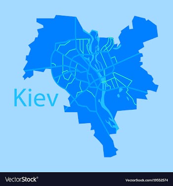 Map of the districts of kiev ukraine flat vector image