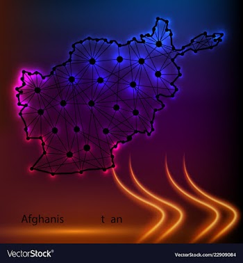 Map of the islamic republic of afghanistan with vector image